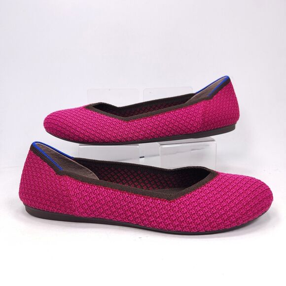 Rothys Casual Slip On Pointed Toe Ballet Flat Womens Size 9.5 Magenta - Picture 6 of 9